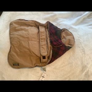 LL Bean reversible dog field coat, large. NWT